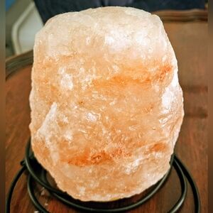 Himalayan Salt Lamp LED Color Changing Crystal Night Light Wood Base Decor